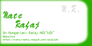 mate rafaj business card